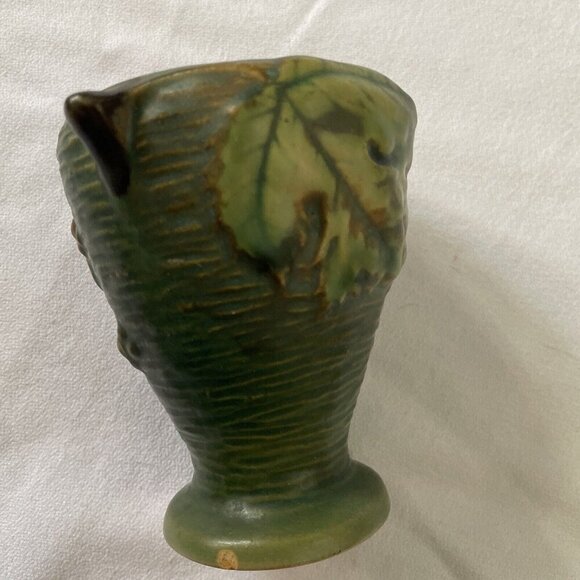 Miniature Green Ceramic Pitcher With Leaf & Berry Design - Picture 7 of 11